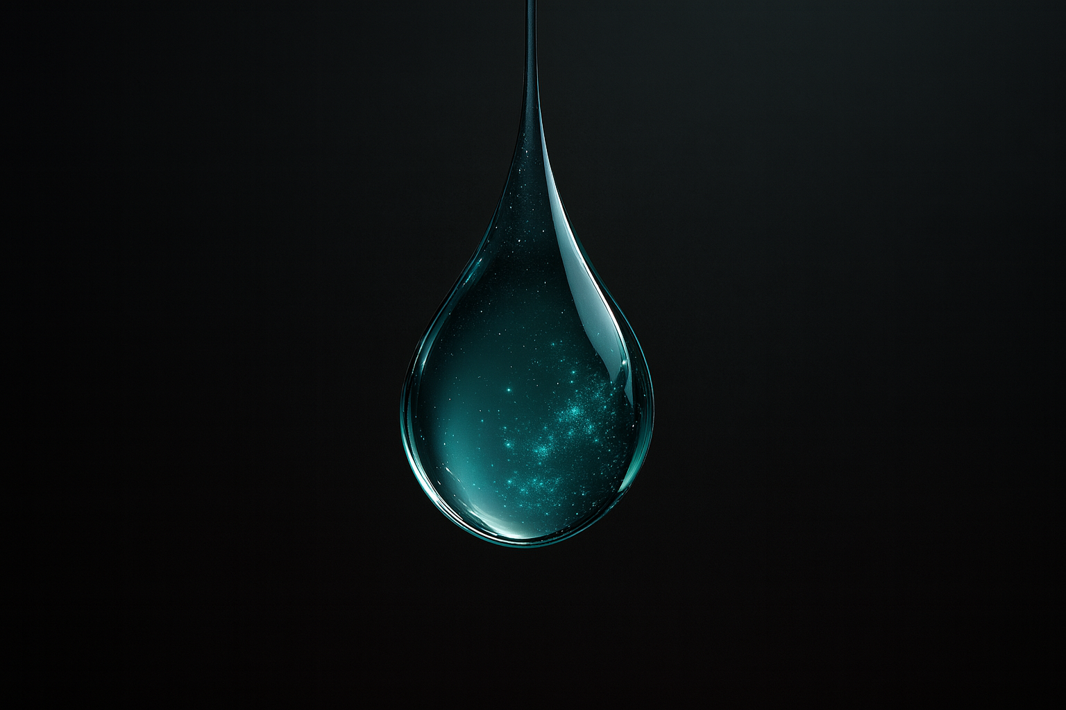 Glowing water drop background