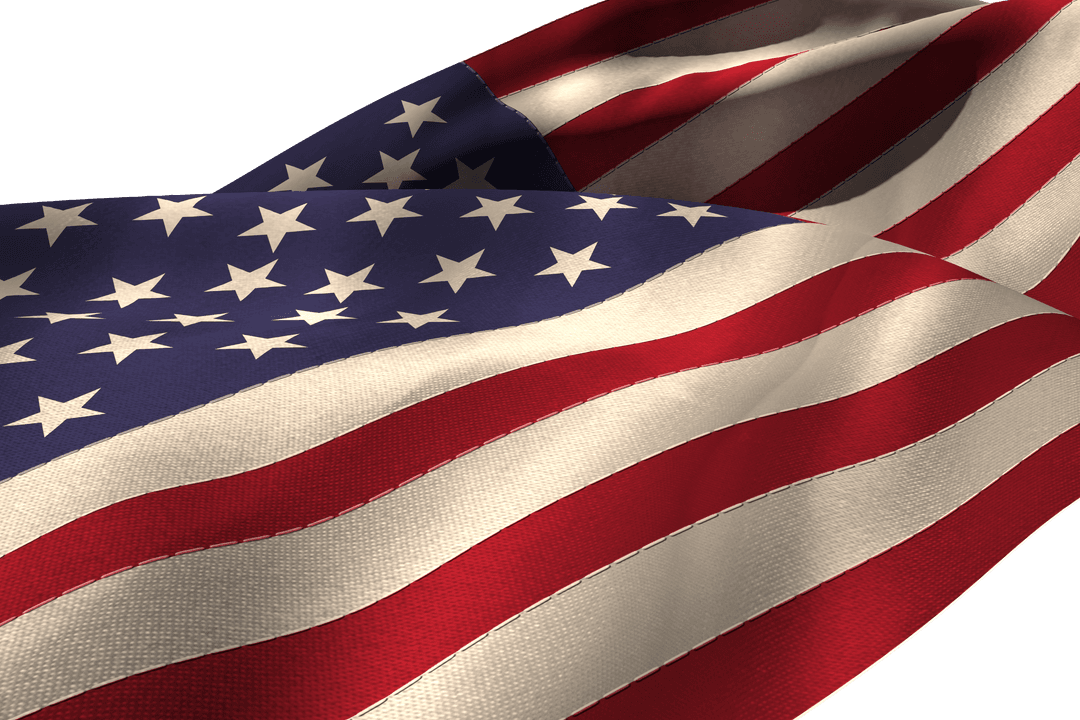 Waving United States flag